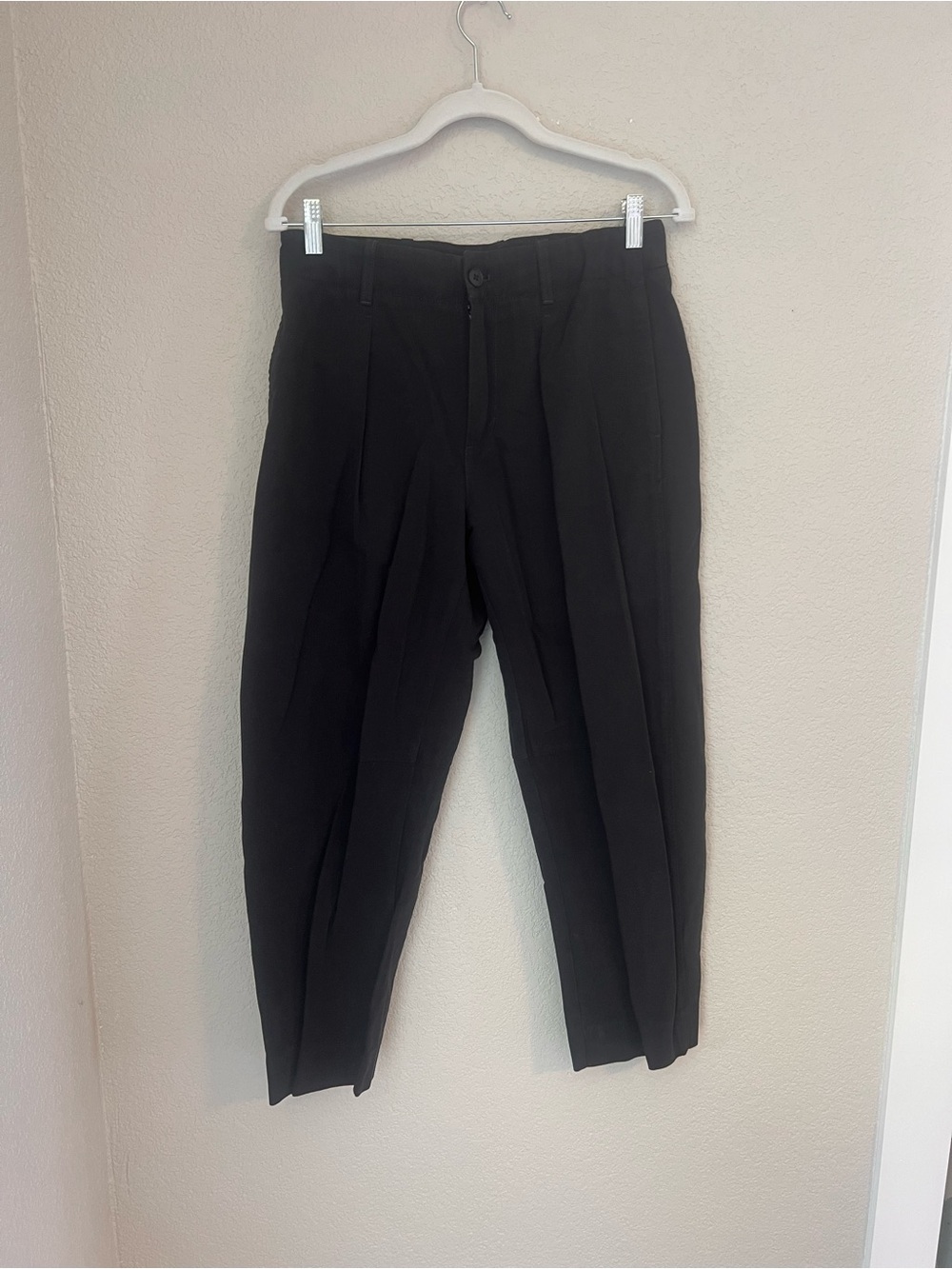 AYR Black High-Rise Straight-Leg Trousers - Picture 2 of 9